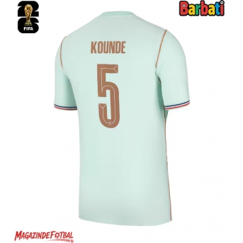 Franța Jules Kounde #5 Tricou Fotbal Replică Mondial 2026 Barbati Deplasare